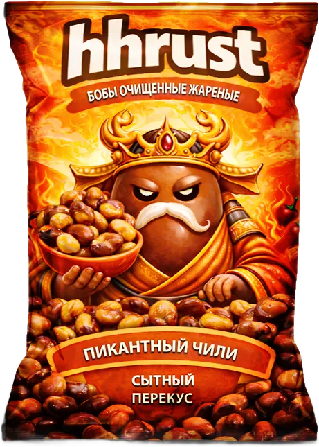 Бобы очищенные жареные со вкусом чили hhrust 65гр, РБ