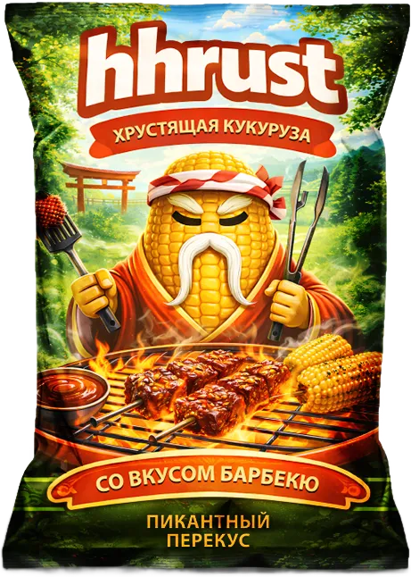Кукуруза жареная со вкусом барбекю hhrust 35гр, РБ
