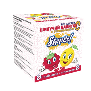 Шипучий напиток Shepss! Со вкусом лимона и малины